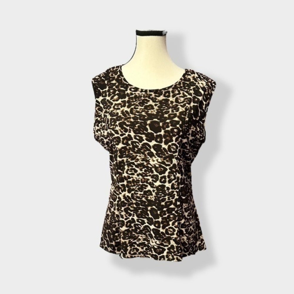Women’s Candy Couture Animal Print Hi Low Top XL